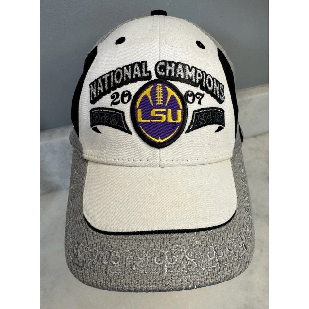 LSU Nike 2007 Football National Champions Embroidered Adjustable Hat - One Size